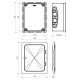Kopos KUZ VO (KB) - Коробка с откидной крышкой для утепленного фасада  140х180х86-146мм