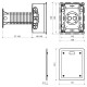 Kopos KUZ-VI (KB) - Коробка с тубусом и крышкой для утепленного фасада 140х180х1230-330 мм